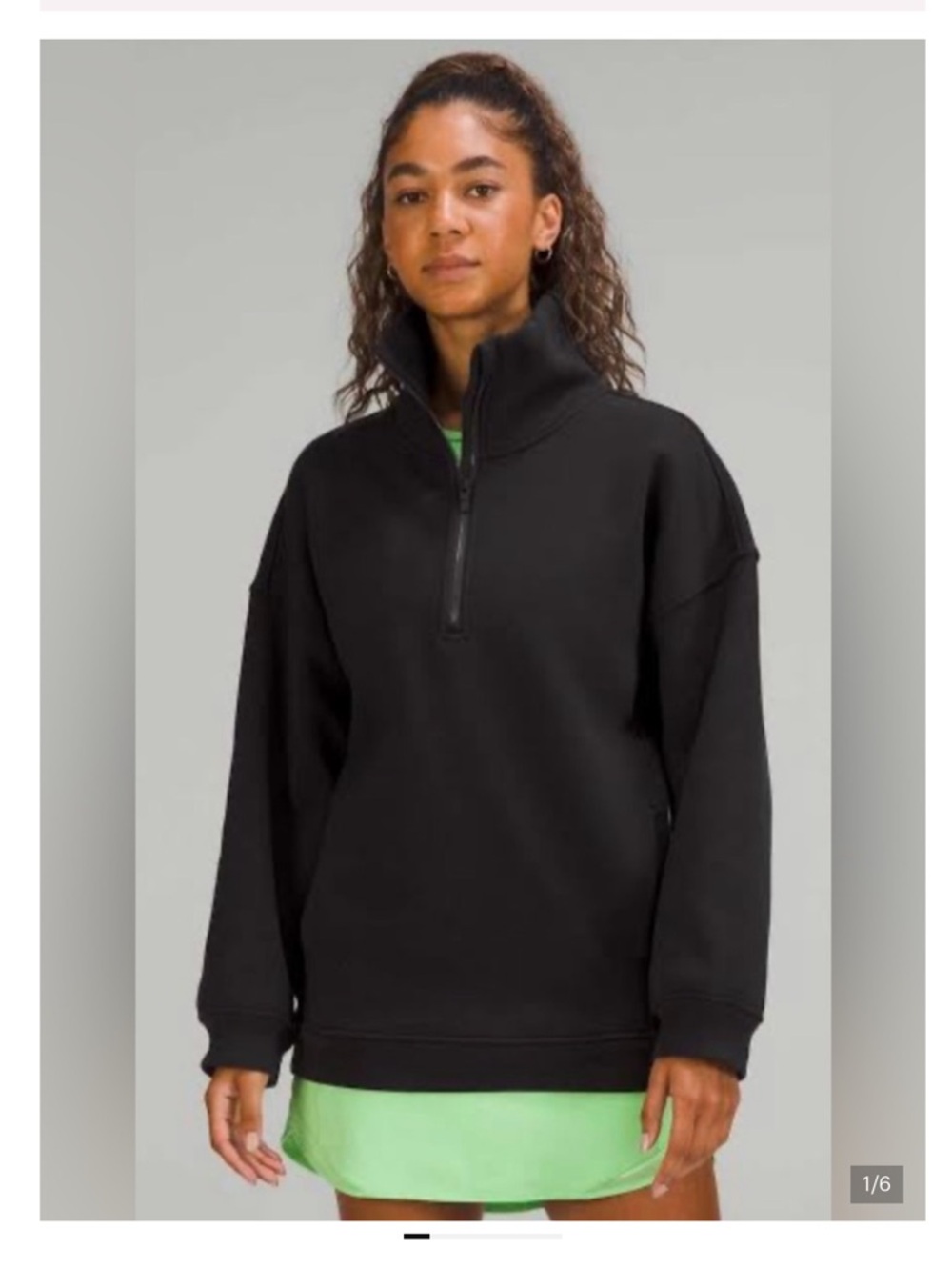 Lululemon Oversized Thick Fleece 1/2 Zip - Picture 6 of 7